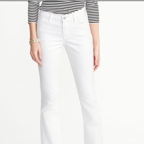 old navy mid rise micro flare jeans